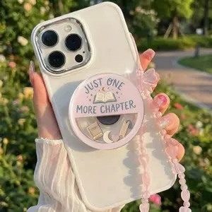 Just One More Chapter Shaker Phone Grip, Bookish Kindle Grip, Cute Reader Phone Holder, Book Lover Accessory, Cozy BookTok Gift