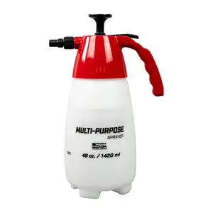 48oz Handheld Pump Sprayer for Lawn & Garden, Multi Purpose Pressure Sprayer with Adjustable Nozzle, Translucent Tank & Anti Clog Filter for Plant Care, Weed Control & Outdoor Cleaning