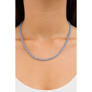 Chalcedony Beaded Necklace