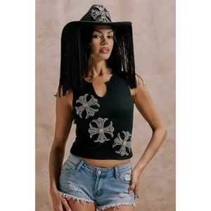 COLD HEARTED RHINESTONE TANK