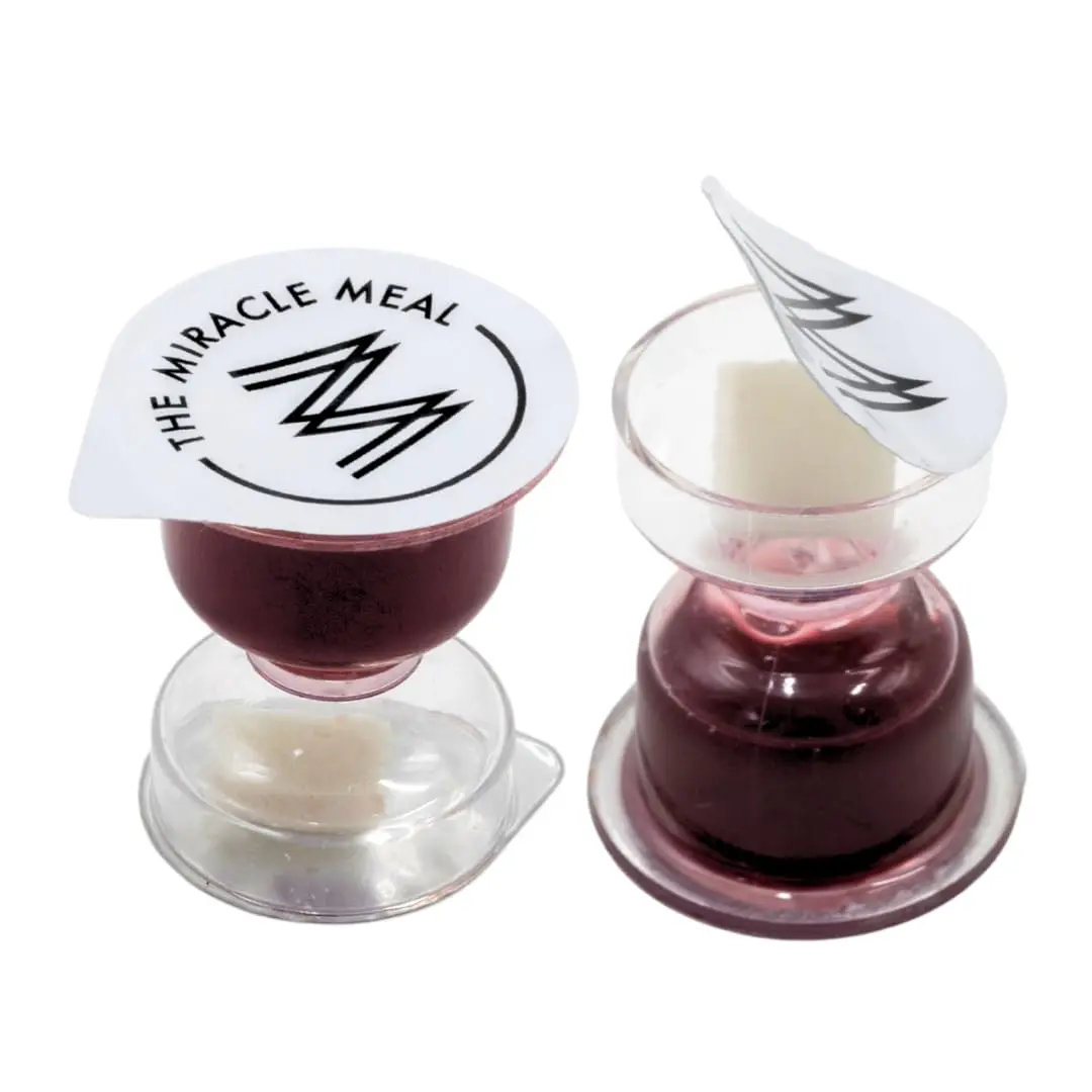 The Miracle Meal Premium Disposable Pre-Packed Communion Chalice Cups with Gluten-Free Juice & Wafer, 100-Count Box for Religious Ceremonies, Wedding & Party Supplies