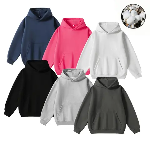 Unisex Hooded Sweatshirt Vintage-Washed Hoodie Streetwear Unisex Hooded Jacket Men's Soft Casual Fashion Top Solid Color Long Sleeve 50%Cotton50%Polyester Pullover Pullover