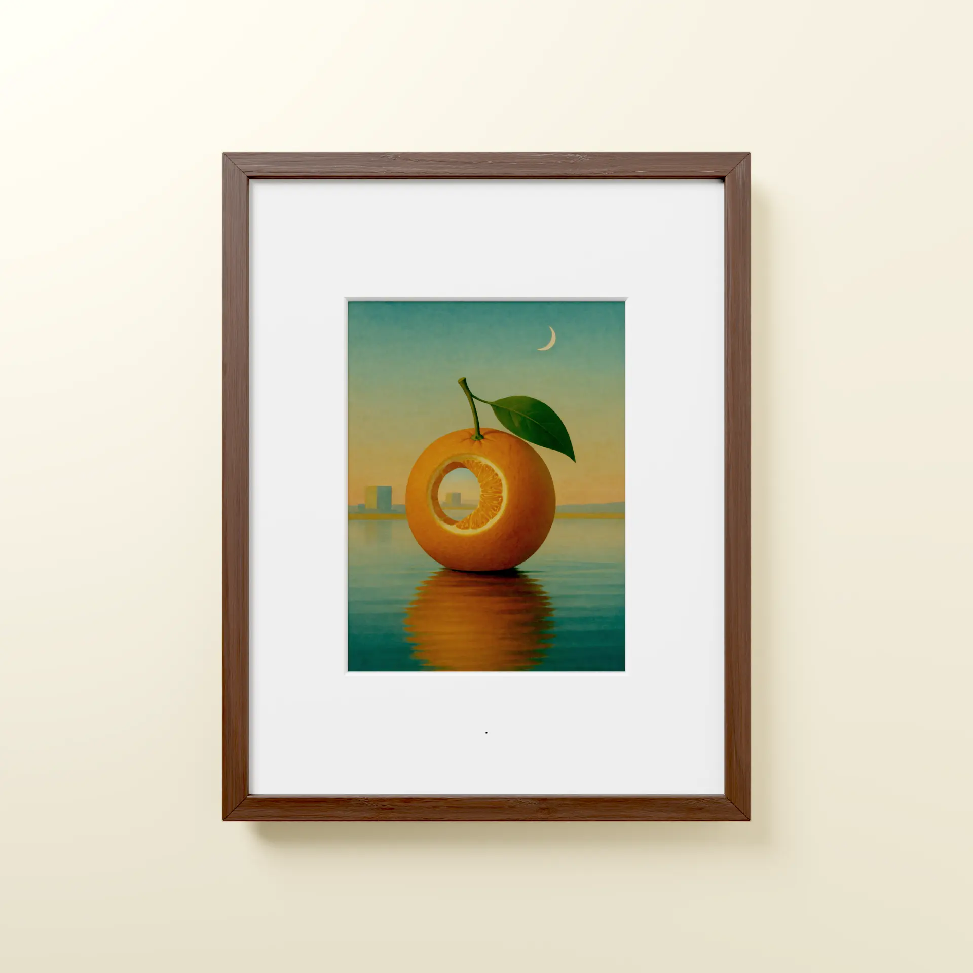 Fraimic 13.3" Standard Smart AI Digital Canvas Display Frame, Home Decor Hanging Wall Art Accessory Minimalist Photo Walnut Wood