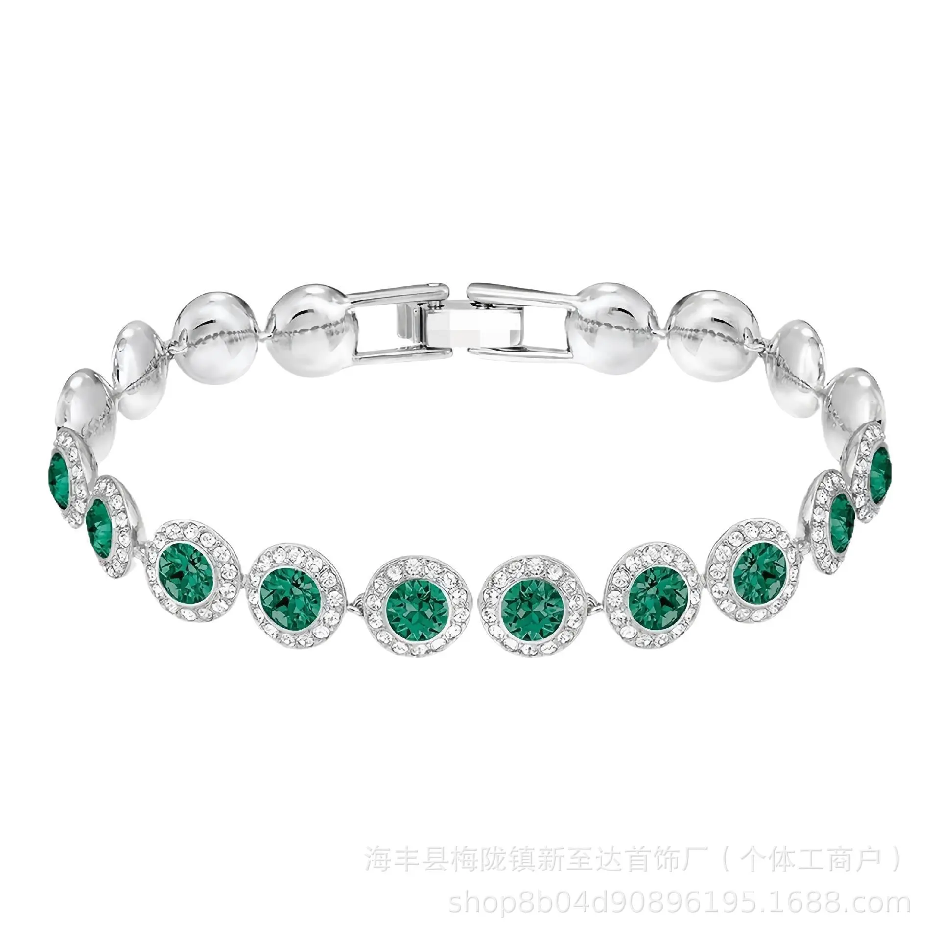 Green Crystal Roman Bracelet