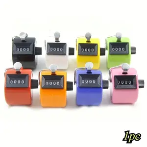 Handheld 4 Digital Tally Counter, 1 Count Mechanical Manual Palm Clicker Number Count, Assorted Color Tally Counter Number Count