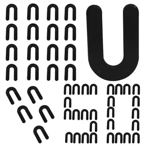 50 count Horseshoe Tile Spacers, 1/4 Inch U Shape Plastic Shims Structural Shims, Leveling Clips for Floor Wall Tile Installation, Black