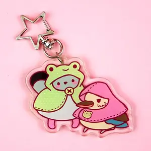Poe the Pigeon - Poe & Kookaburra Acrylic Charm with Golden Star Clasp