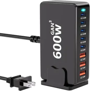 FTS 600W USB-C Charger Block Super Fast Charging (QC 3.0) for iPhone, Samsung, iPad, Android & More