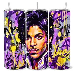 Prince 20 oz Tumbler - BPA Free, Stainless Steel, Leak Proof, Clear Lid, Includes Straw