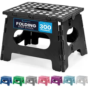 Handy Folding Step Stool - Opens Easy with One Flip Great for Kitchen Laundry Bathroom Bedroom Handy Laundry