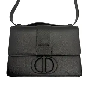 Pre-owned Dior 30 Montaigne Black Leather Crossbody Bag | Pre Owned