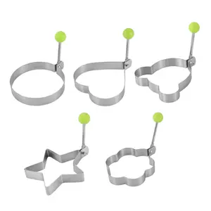 5 Counts Pancake Molds for Griddle, can be placed directly on the pan, cook eggs effortlessly, dishwasher-safe for easy clean-up