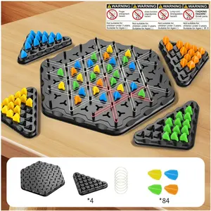 Interactive Family Game Triangle Chain Chess, Suitable for Children, Enhances Logical Thinking and Puzzle Solving Skills, Birthday Gift