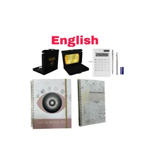 Budget Planner English (EYE COVER) with Information on how to build or repair Credit, Guides to organize 1st Time Home/Auto Purchase. Hardcover 8x10 includes pencil and calculator