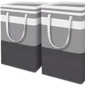 Freestanding Waterproof Laundry Basket with Comfortable Carry Handles, Large Capacity Dirty Clothes Hamper for Home Dorm and Family Daily Storage Solutions