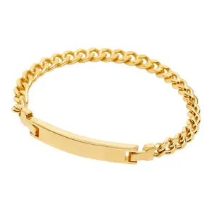Pre-owned Givenchy Other Small Leather Goods Logo Plate Bracelet