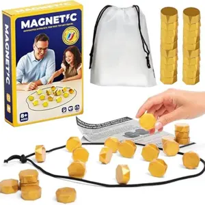 Block Magnetic Effect Chess Board Game, Creative,Interactive Puzzle, Two Player Desktop Game, Educational Fun for Kids