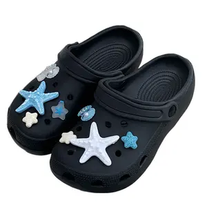 9pcs Shoe Charm Starfish Shell Cave Shoe Buckle DIY Accessories Button Shoe decoration Footwear Bedroom