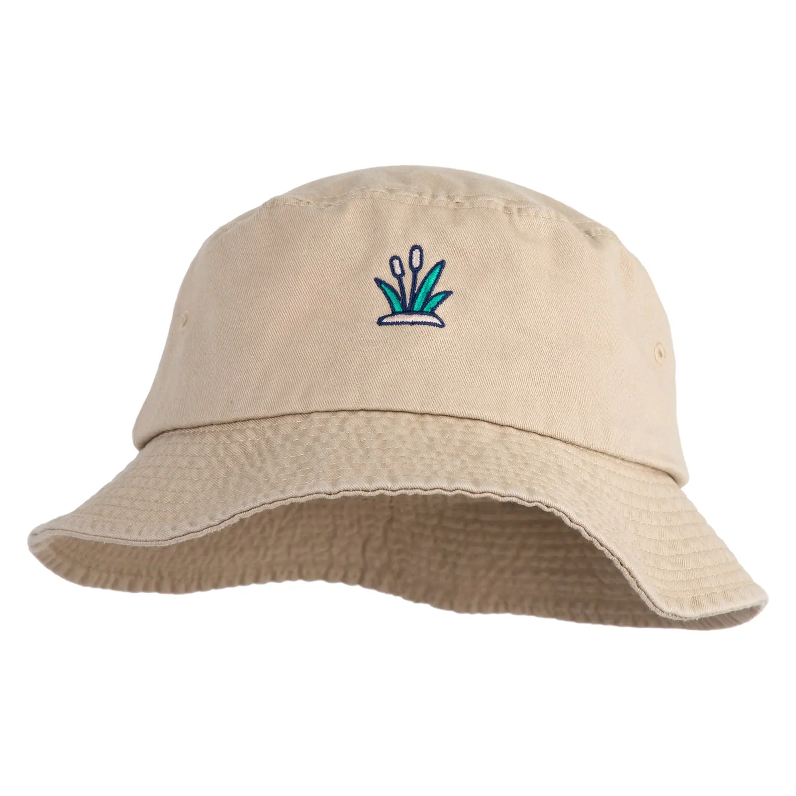 Cattails Embroidered Unisex Multipurpose Crushable Cotton Twill Bucket Hat
