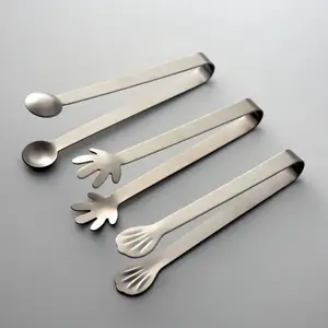 Cute hand-sized snack potato chip non-slip ice clips, stainless steel mini food kitchen sugar cube clips