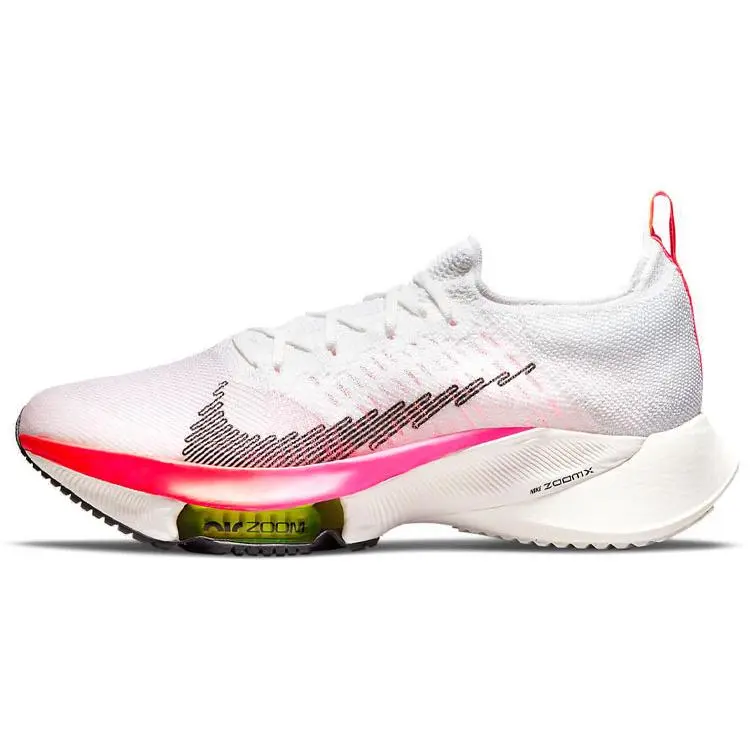 Nike Air Zoom Tempo Next Flyknit Rawdacious' Stylish Comfortable Low Top Running Shoes Men's White Black DJ5430-100