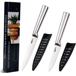 2-Piece High-Carbon Steel Kitchen Knife Set - Japanese-Style Sharp Multi-Functional & Fruit Knives, Ergonomic Handle Utensils Blade Cutting Cooking