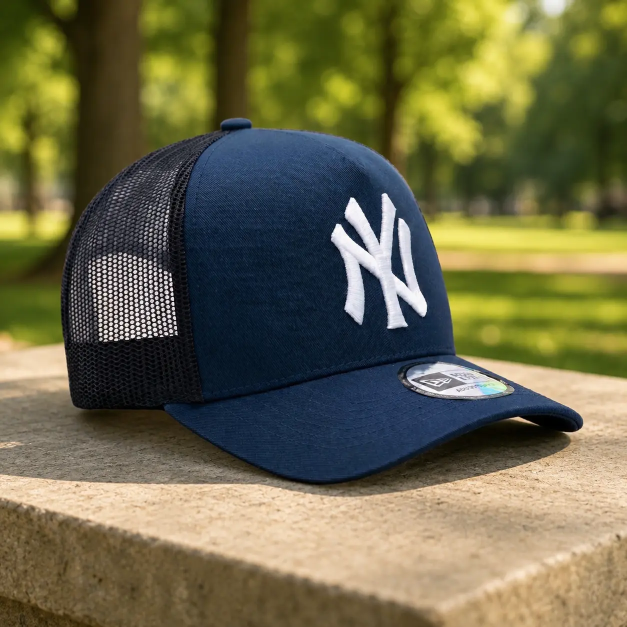 New era Retro NY Vibe High Crown Trucker Cap | Premium Brand Structured Curved Visor Mesh Hat | Two-Tone Outdoor Summer Basecap Unisex new