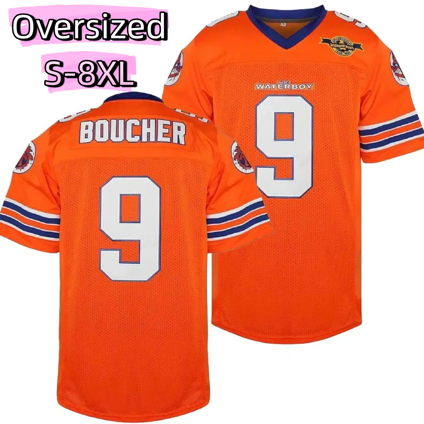 PLUS SIZE (S-8XL) Men's Big And Tall Oversized Baseball/Football Jersey, Embroidery Sportswear Fan Sportswear Top, Hip Hop Daily Wear Athletic Shirts [F100feller Picks]