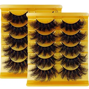 10 Pairs 2 Pack Faux Mink Eyelashes, Long Lasting Fluffy Mink Lashes, Dramatic Volume Extensions, Thick & Long False Eyelashes