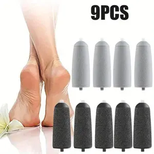 9-Packs Pedicures Replacement Heads for Haootadiy Flawless Pedi, Eelectric Tool Foot File, Pedi Replacement Roller Head fit Finishing Touch Flawless Pedi (Pedicure Tool Not Included)