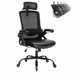 Ergonomic Mesh High-Back Chair, Desk Chair with Adjustable Lumbar Support, High Back Mesh Chair with Blade Wheels, Executive Chair for Home Office Ergonomic Mesh