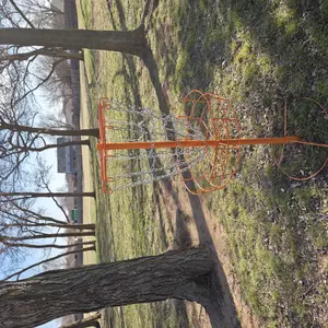 Yaheetech Portable Disc Golf Basket Target - 12-Chain, 25.2" Diameter, Lightweight & Easy to Assemble, Galvanized Steel, Portable Design