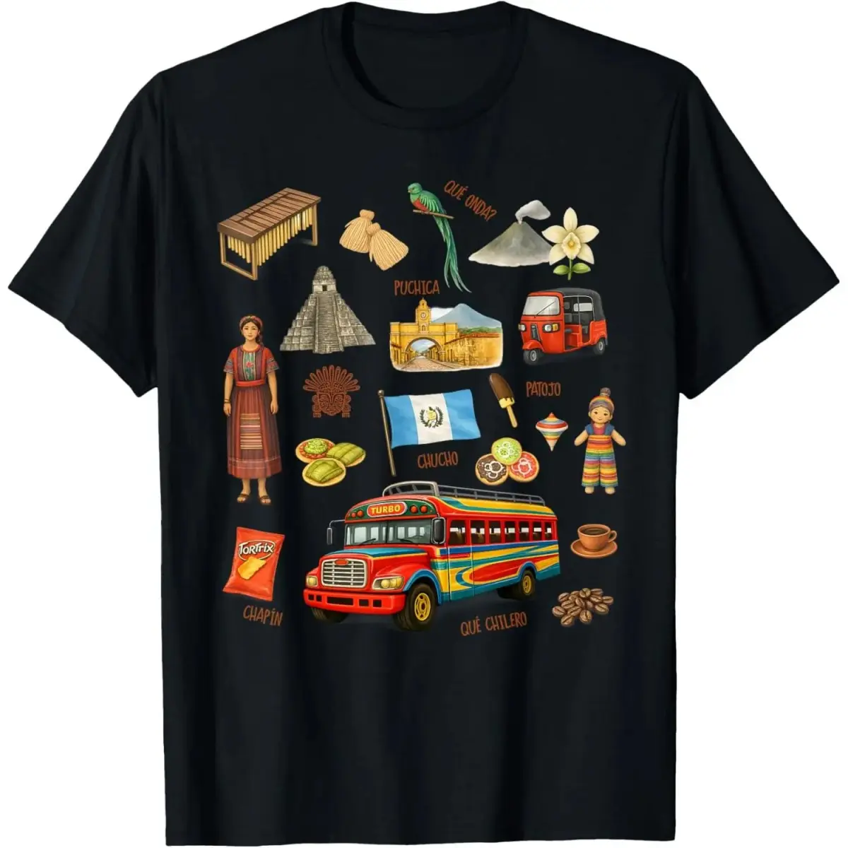 Guatemalan Slang Guatemala Graphic T-Shirt