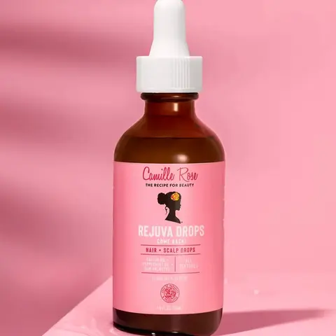 Camille Rose Rejuva Drops - Come Back - 1.9oz Scalp & Hair Serum with Castor Oil, Peppermint Oil & Saw Palmetto to Nourish Follicles & Seal Damaged Strands - Edges & Thinning Hair (Haircare Treatment)