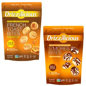 French Toast & Cinnamon Swirl Flavors Drizzlicious Mini Rice Cakes Duo Pack – Vegan • Gluten-Free • Non-GMO • Allergen-Free • Only 90 Calories Per Serving