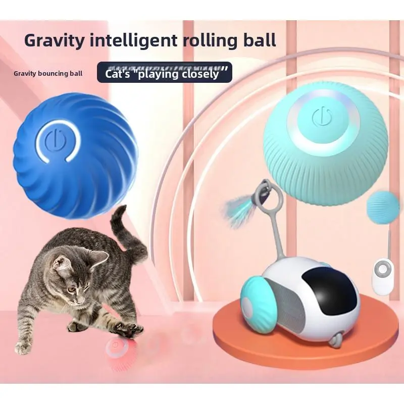 Gravity Smart Jumping Ball Electric Charging Cat Dog Toy Self-Entertainment Pet Dog Toy Ball Electric Smart Pet Ball