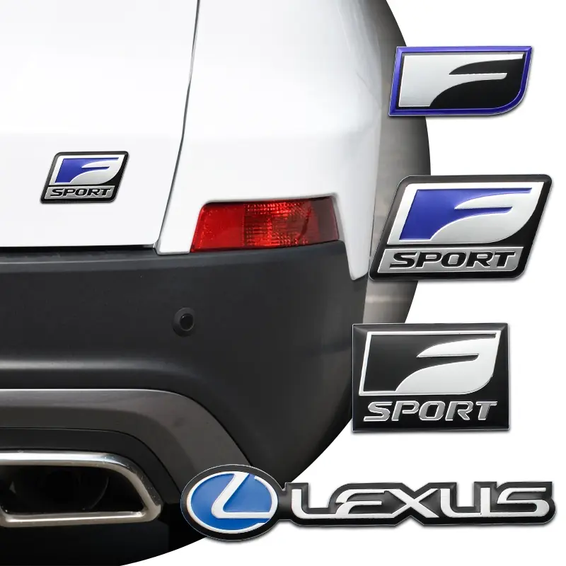 Lexus Aluminum Plate Metal Sticker, 3D Car Emblem Badge for Rx Nx Es Is ...