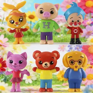 Hot 6pcs/set Cute Clown Anime Figure Toy PVC  Children Education Model Dolls Gift Desk Decorations Children Birthday Toy Gift