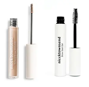 Nicck Townsend's Tinted Fluffy Brow Set - Tinted Brow Mousse & Brow Seal Gel for Fluffy Full Brows - Cruelty-Free Vegan Formula