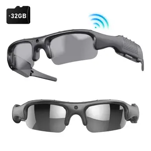1080P Smart Glasses Camera with Auto Focus and Digital Image Stabilization, Outdoor Sports Action Recording, 32GB Storage Card Included, Stylish and Durable Eyewear for Adventure Enthusiasts