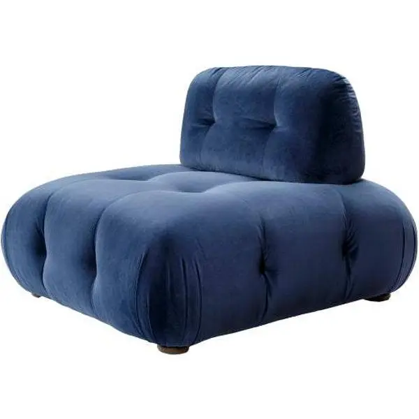 Rouen Velvet Modular Chair, Navy