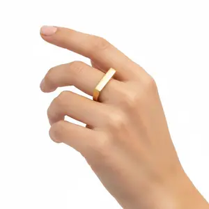 Zia Blade Ring - Unisex Brass Statement Ring, Men's Unique Ring, Everyday Wear Ring for Men and Women