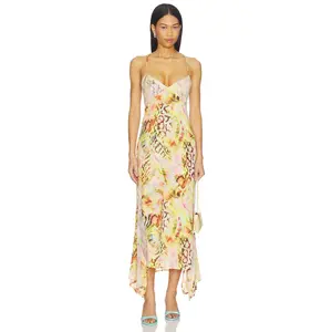 AFRM Christina Dress in Pink Shell Swirl