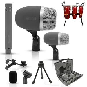 5Core Conga Mic Snare Tom Microphone Drum Kit Condenser XLR Instrument Mics XP Audio Holder