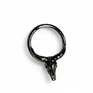 Western Jewelry 10 Diameter Cow Skull Septum Clicker 16 Gauge Stainless Steel Nose Ring Piercing Jewelry - Pendants