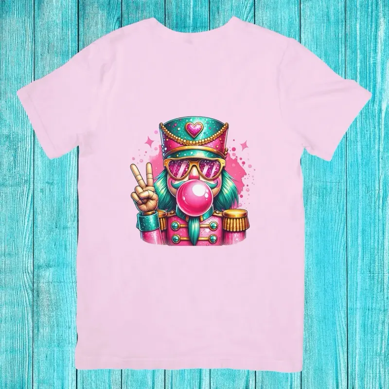 Nutcracker Tee Pink Aesthetic Christmas Shirt with Festive Design and Comfortable Fit for Holiday Wear