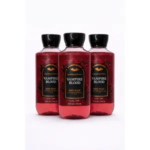 Body Wash Pack of 3 – VAMPIRE BLOOD 10 FL OZ / 295 ML | SHOWER GEL – Gentle Daily Cleanser – 10 fl oz Each