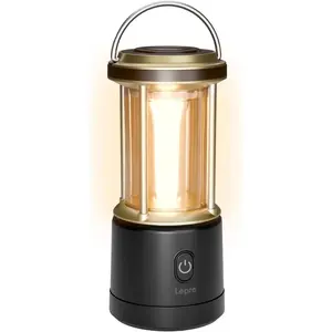Lepro 1100LM Battery Powered LED Camping Lantern, Waterproof Tent Light with 5 Light Modes, Camping Essentials, Portable Lantern Flashlight for Camping, Emergency Light, Power Outage, Not Rechargeable summergarden