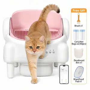 TAYACICY Smart Self-Cleaning Litter Box for Multiple Cats | 10.5L Bin, Open-Top Design, Dual Safety Sensors, Cat Litterbox (Only Supports 2.4G WiFi) petlovers