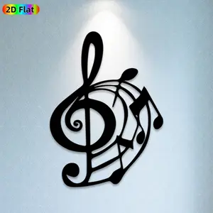 1pc Music Note Metal Wall Art, Vibrant Music Note Statue Mural, Ideal Gift for Christmas, New Year, Music Decor Enthusiasts, Weather-Resistant Metal Wall Decor Wall Sculptures, Perfect for Living Room Wall & Garden Fence, Unique Home Decor